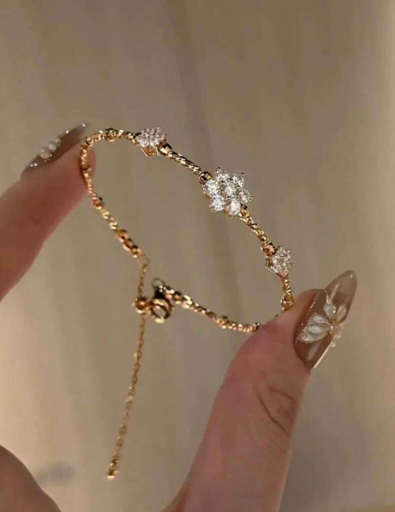 Diamond Flower Bracelet