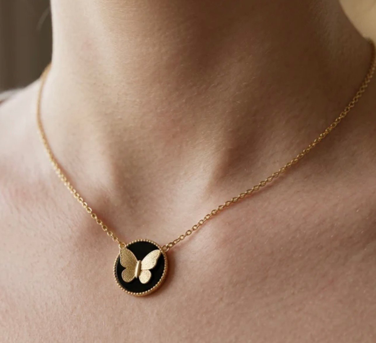 Midnight Butterfly Necklace - Image 3